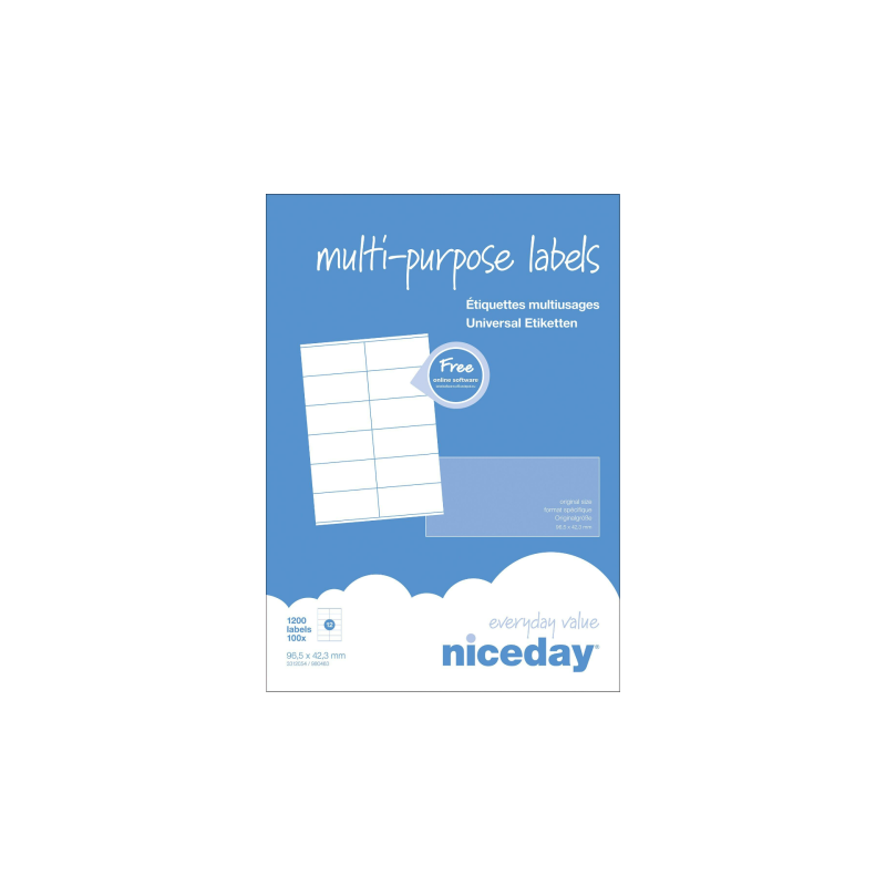 Etiquettes multi-usage Niceday autocollantes